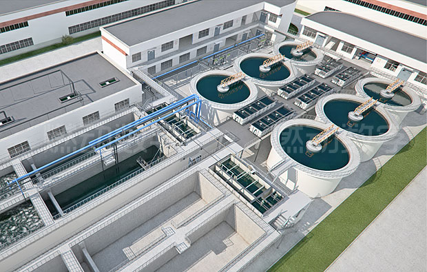 環(huán)保廢污水處理工藝流程三維動(dòng)畫仿真演示
