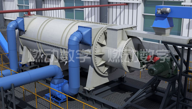 固廢熱解氣化工藝流程三維演示動畫 固廢熱解氣化工藝流程三維演示動畫